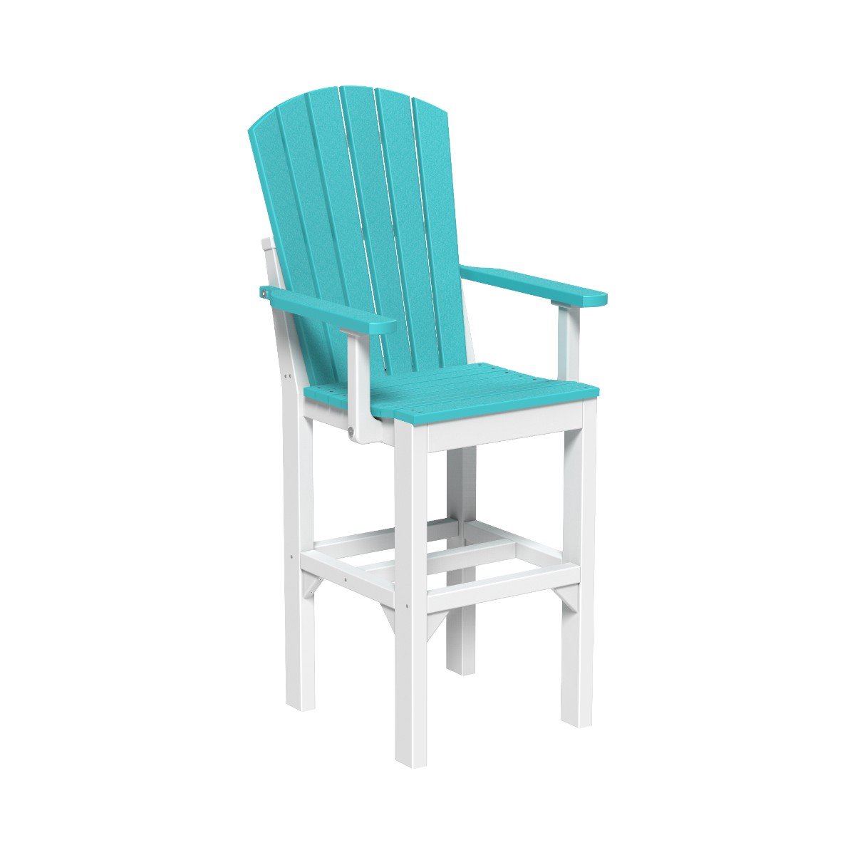 Classic Adirondack Arm Chair aruba-blue-white Bar Height (42")