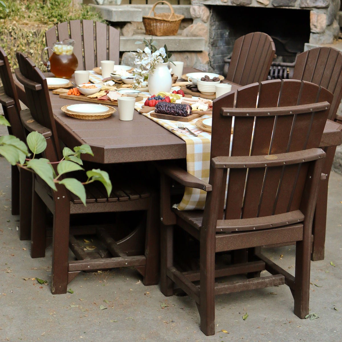 Classic Adirondack Arm Chair antique-mahogany Bar Height (42")