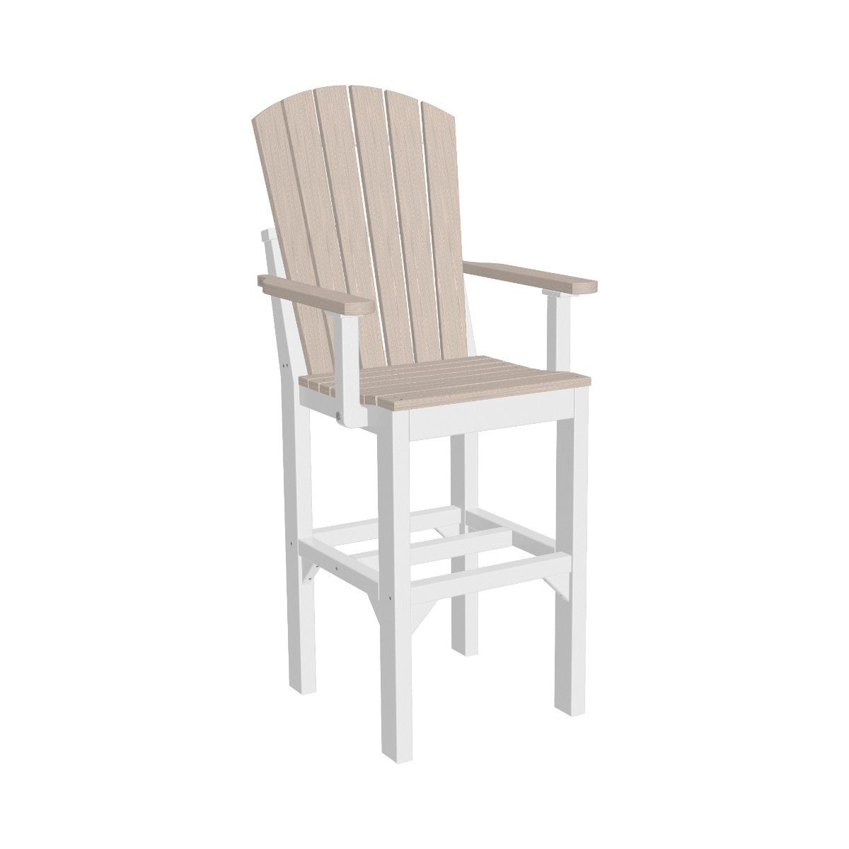 Classic Adirondack Arm Chair birch-white Bar Height (42")