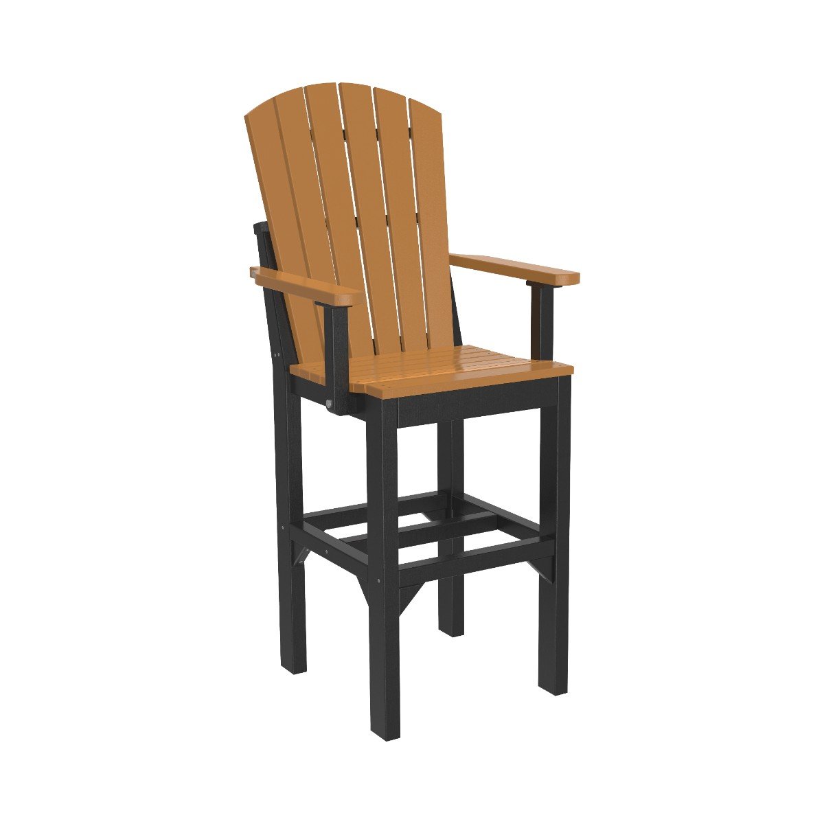 Classic Adirondack Arm Chair cedar-black Bar Height (42")