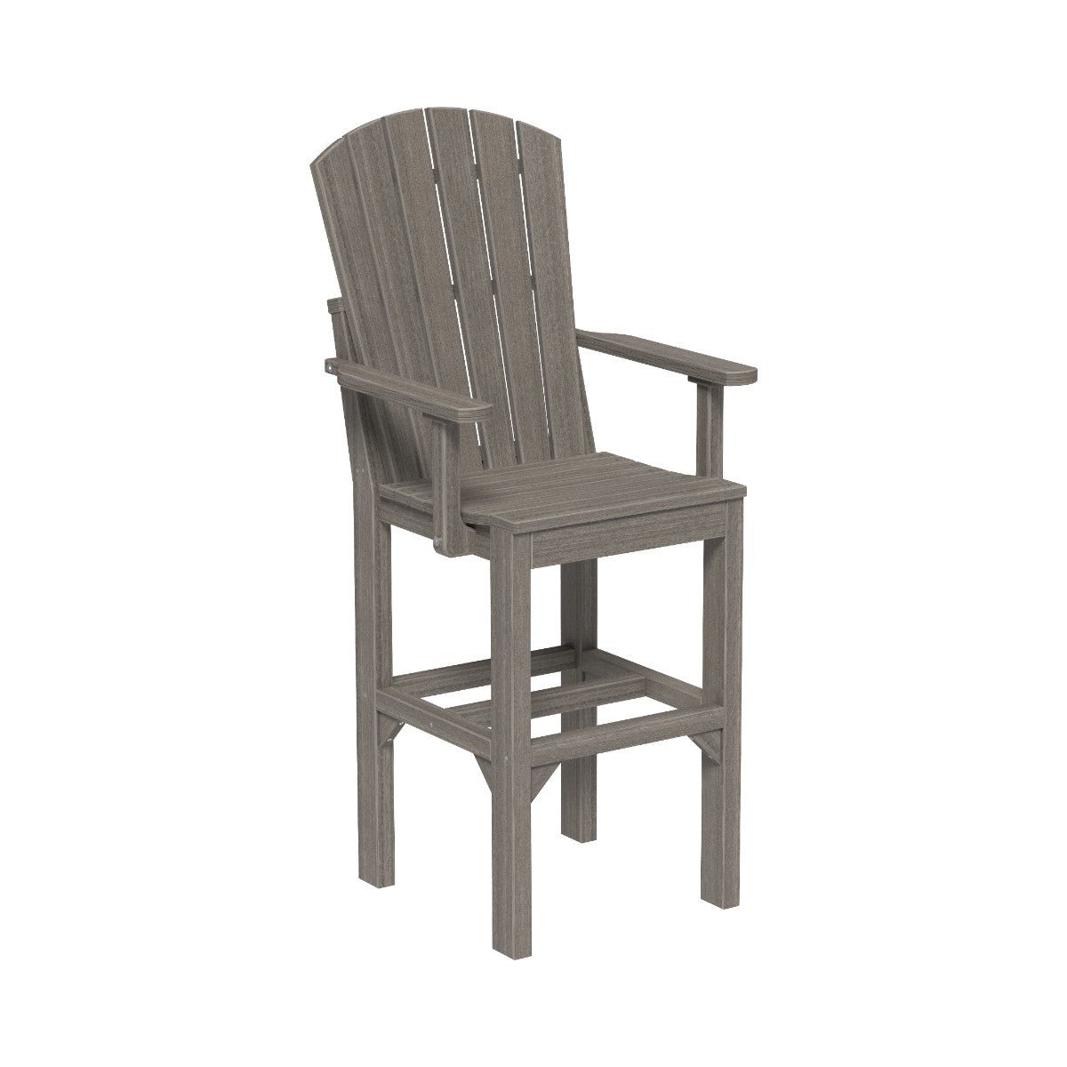 Classic Adirondack Arm Chair coastal-gray Bar Height (42")