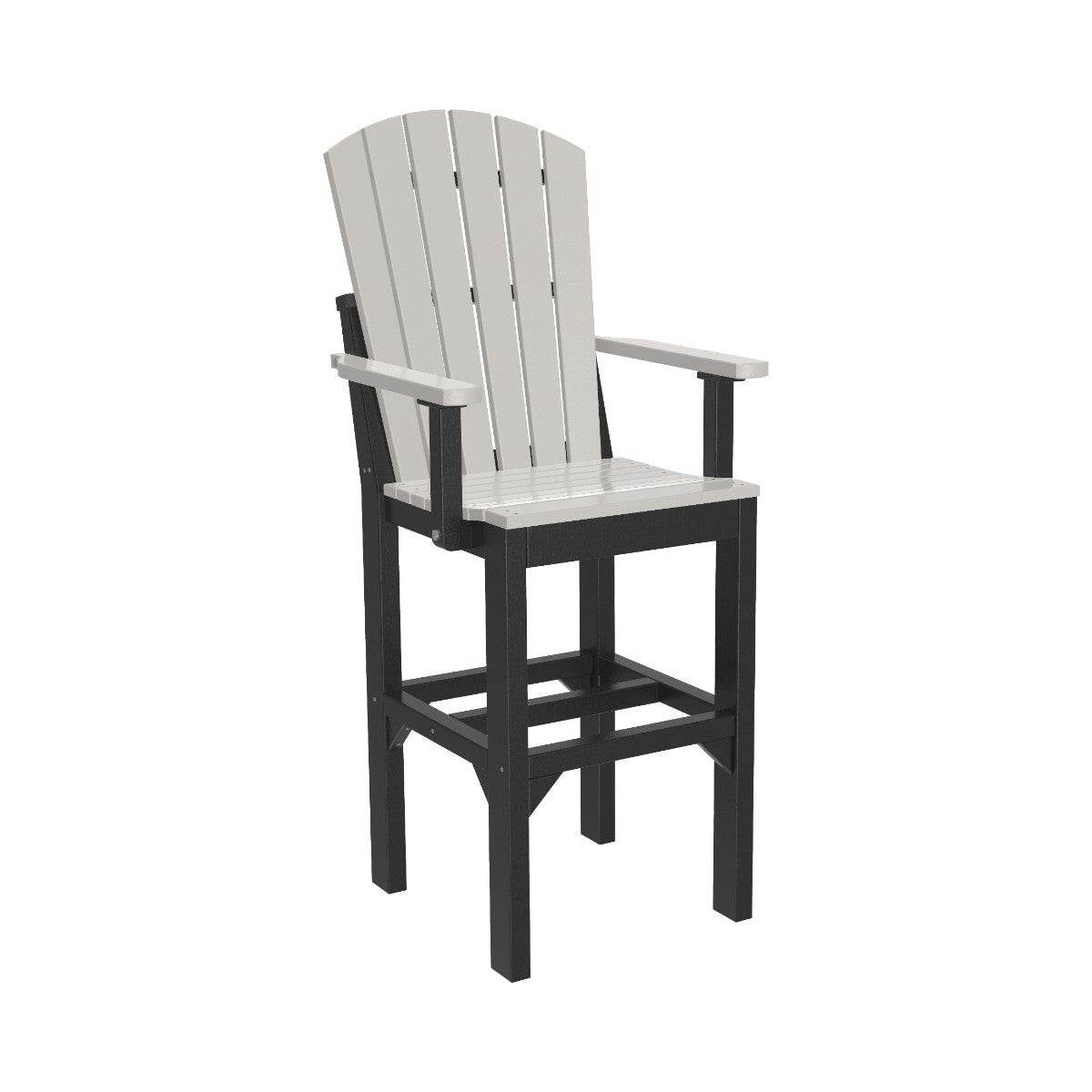 Classic Adirondack Arm Chair dove-gray-black Bar Height (42")