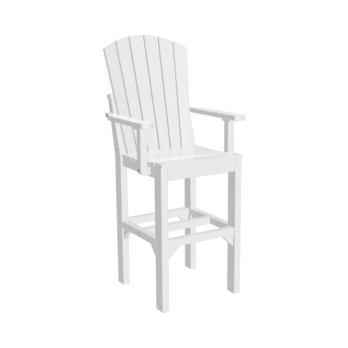 Classic Adirondack Arm Chair white Bar Height (42")