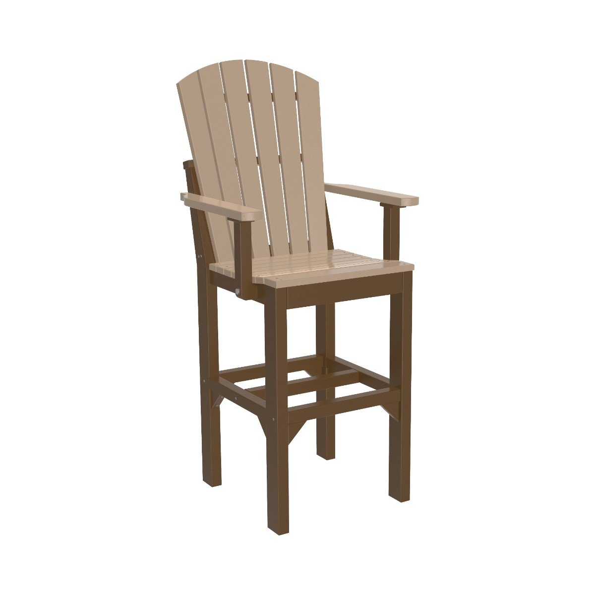 Classic Adirondack Arm Chair weatherwood-chestnut-brown Bar Height (42")