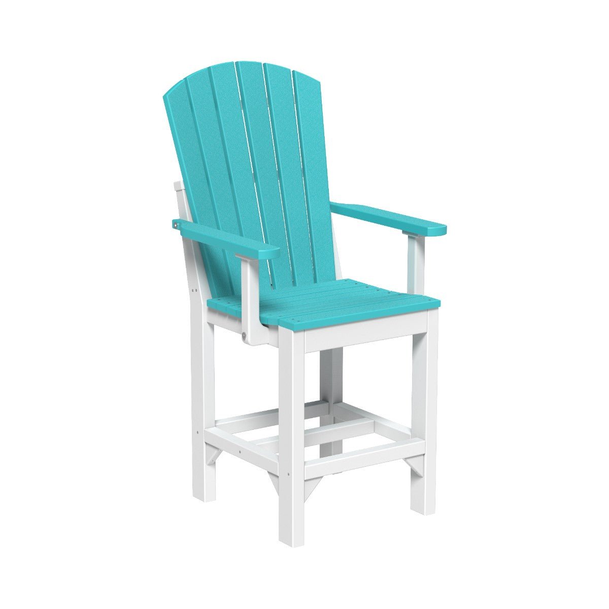 Classic Adirondack Arm Chair aruba-blue-white Counter Height (36")