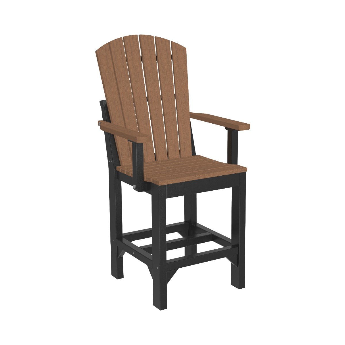 Classic Adirondack Arm Chair antique-mahogany-black Counter Height (36")