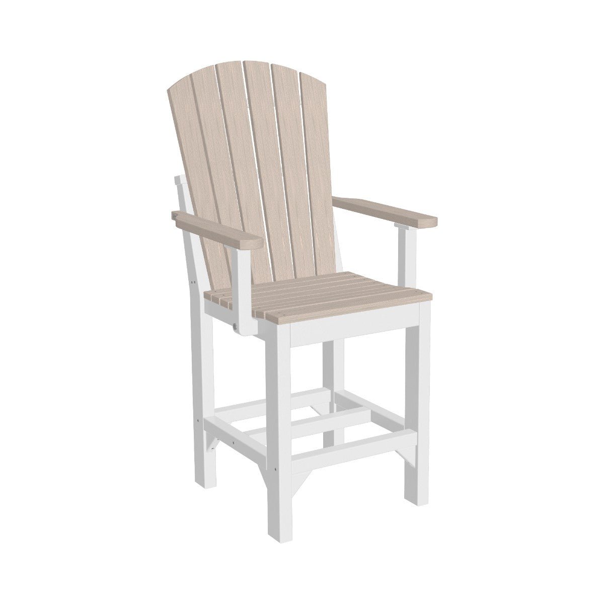 Classic Adirondack Arm Chair birch-white Counter Height (36")