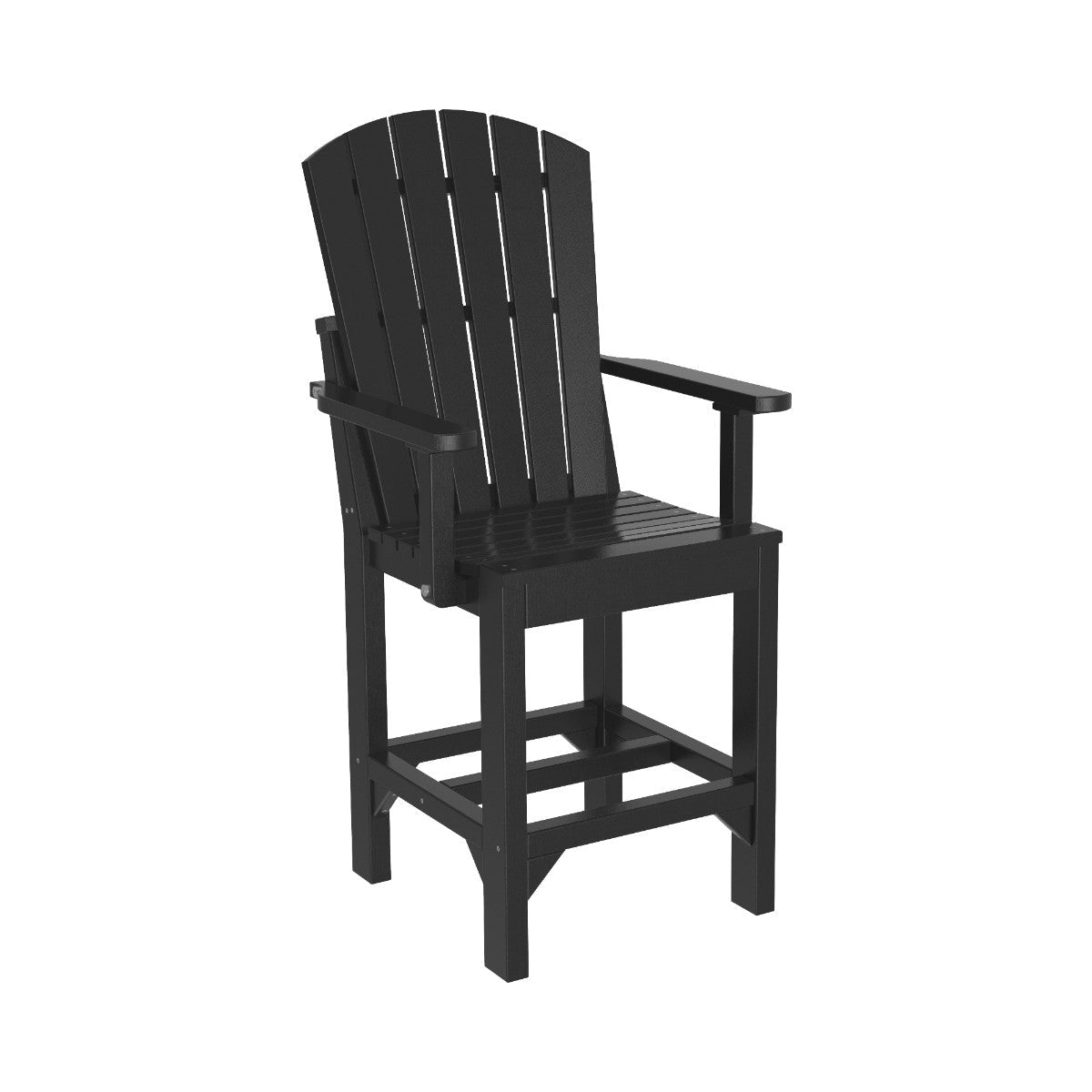 Classic Adirondack Arm Chair black Counter Height (36")