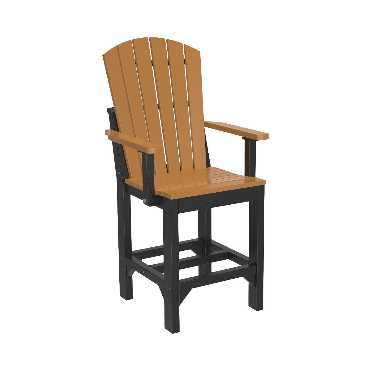 Classic Adirondack Arm Chair cedar-black Counter Height (36")