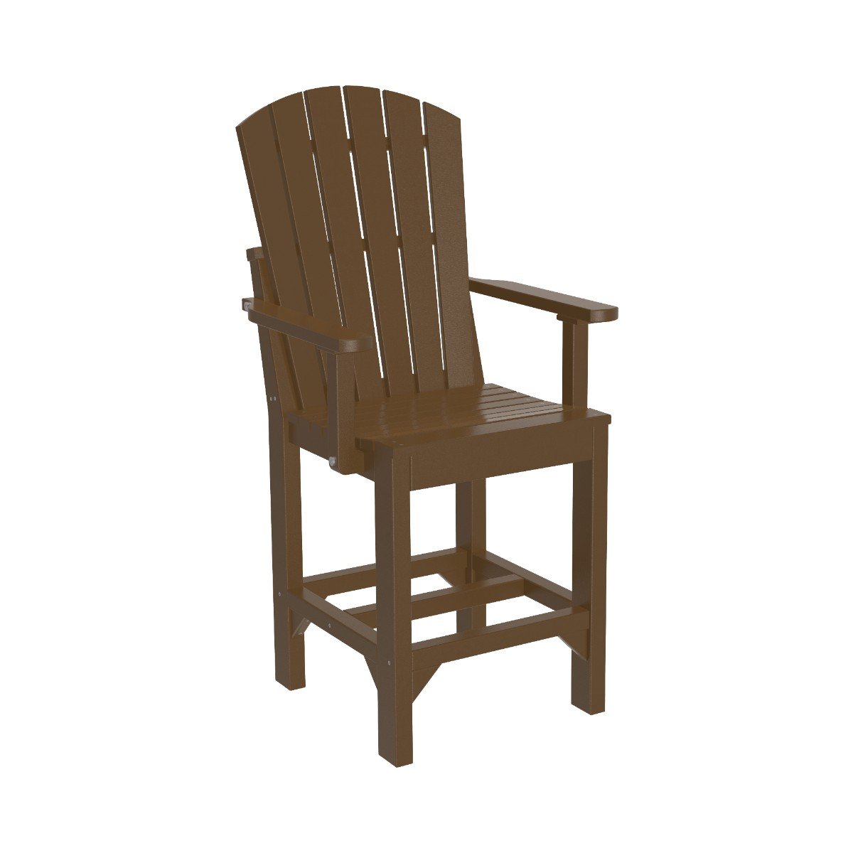 Classic Adirondack Arm Chair chestnut-brown Counter Height (36")