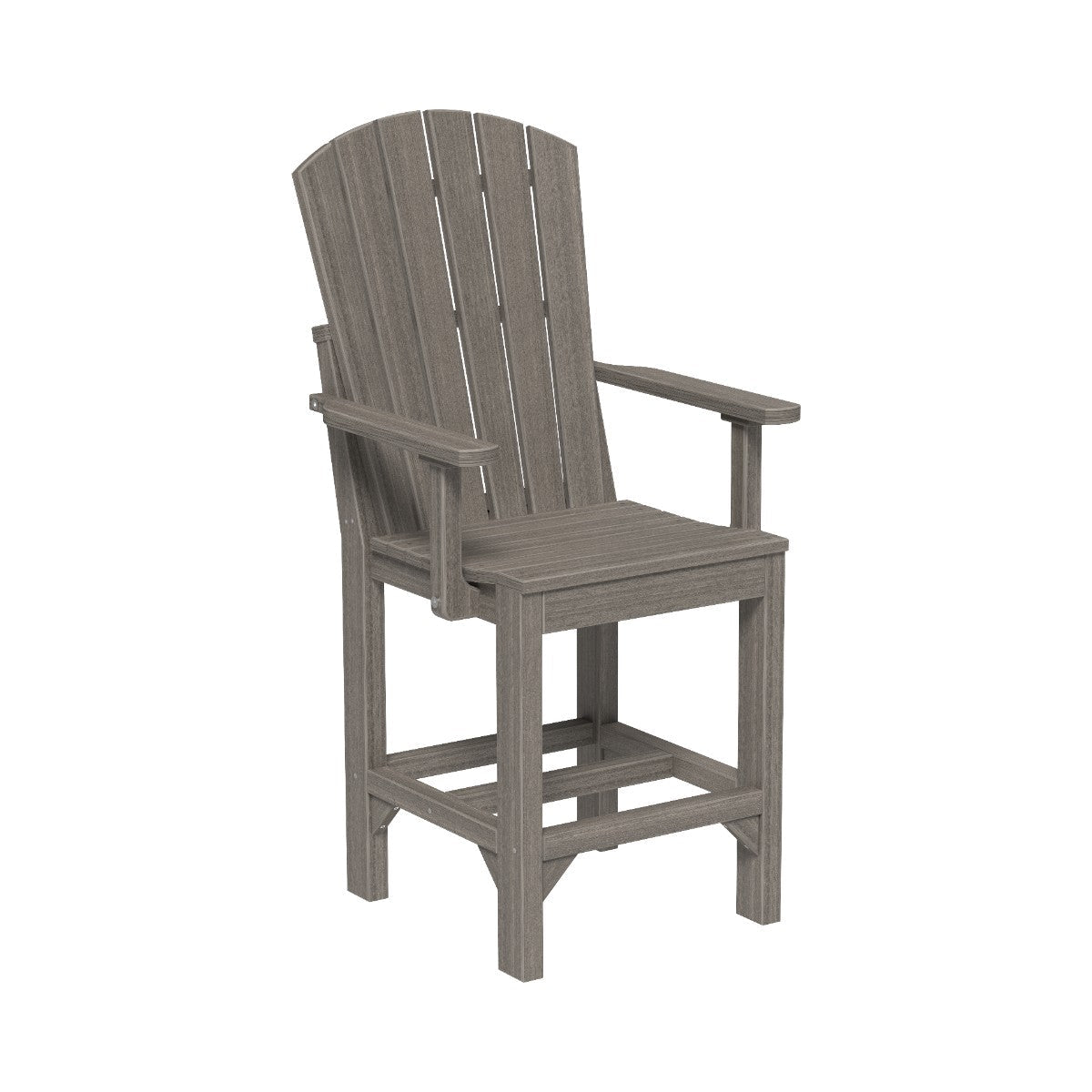 Classic Adirondack Arm Chair coastal-gray Counter Height (36")