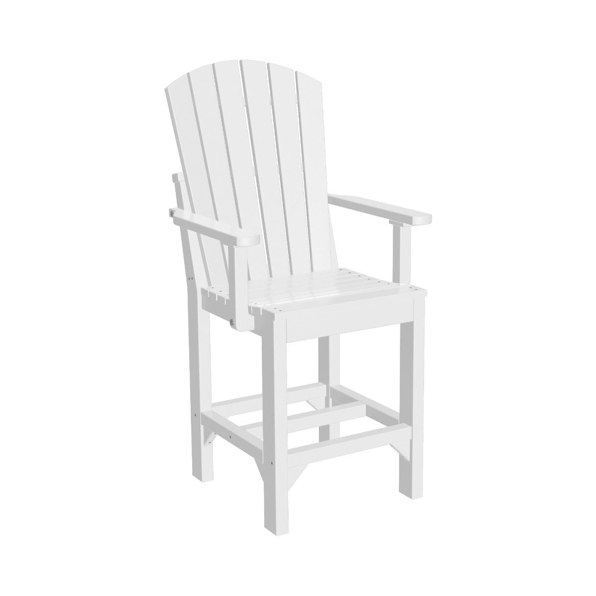 Classic Adirondack Arm Chair white Counter Height (36")
