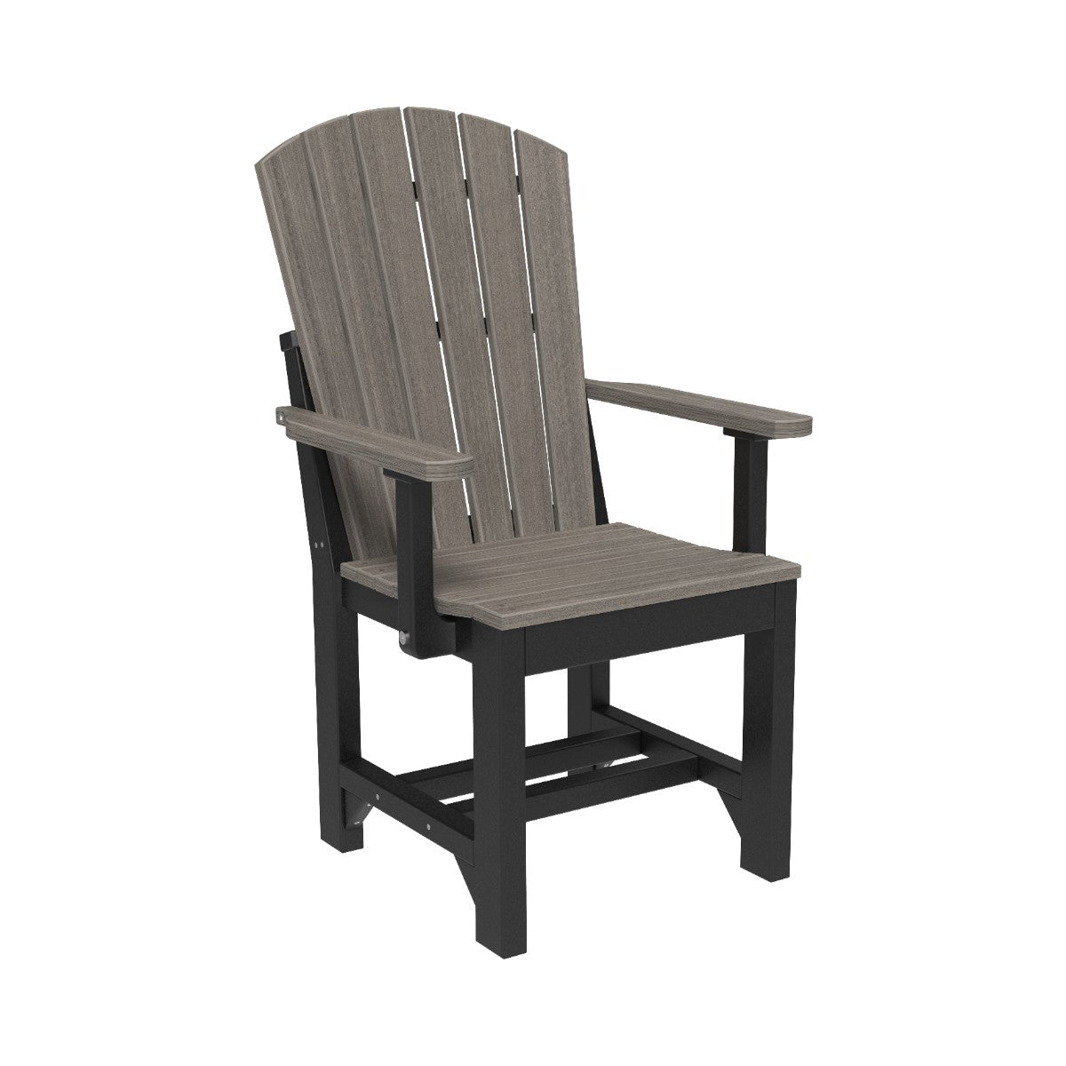 Classic Adirondack Arm Chair coastal-gray-black Dining Height (30")