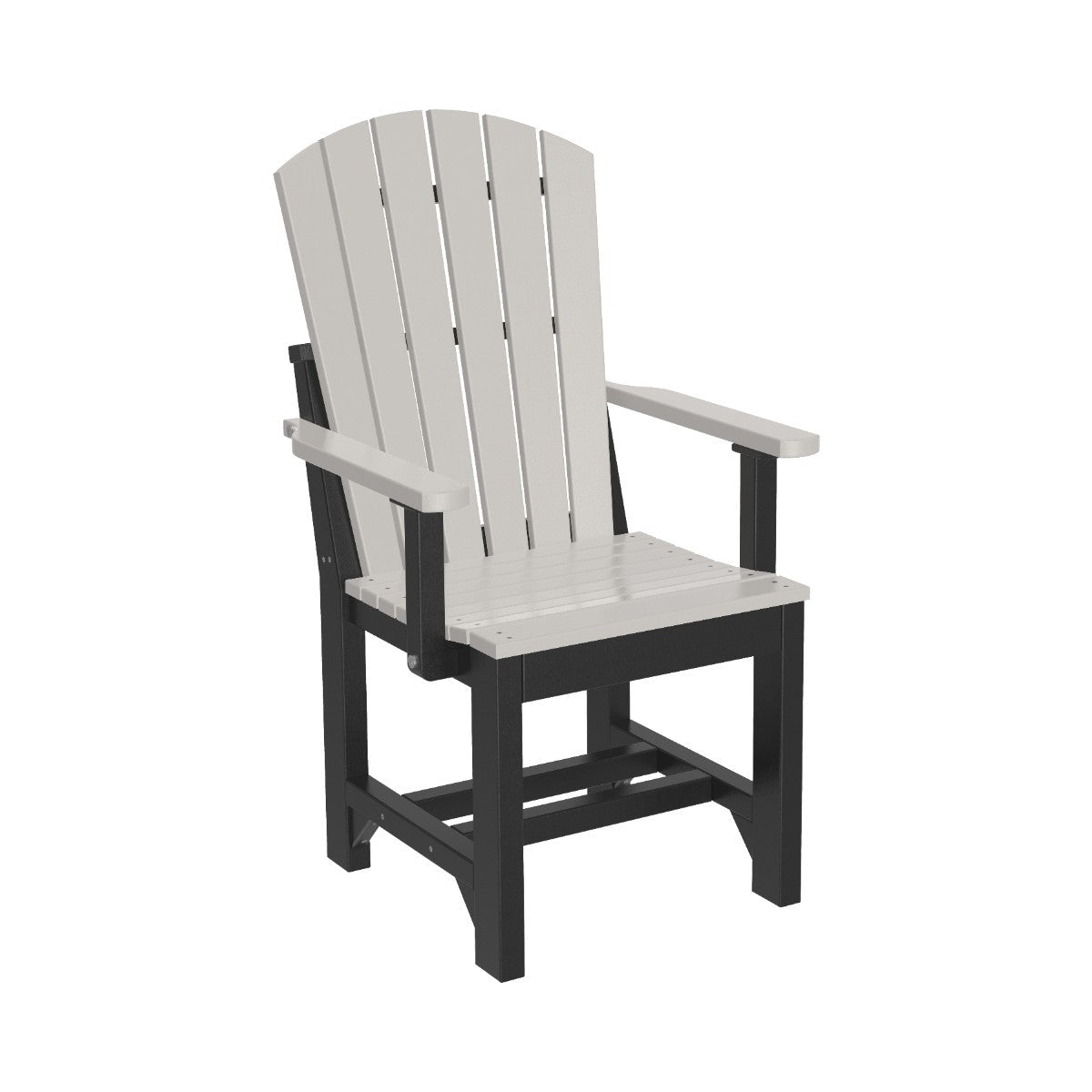 Classic Adirondack Arm Chair dove-gray-black Dining Height (30")