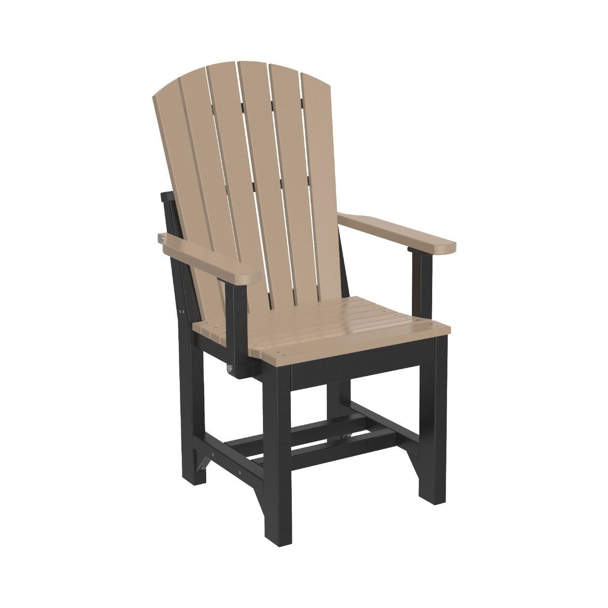 Classic Adirondack Arm Chair weatherwood-black Dining Height (30")