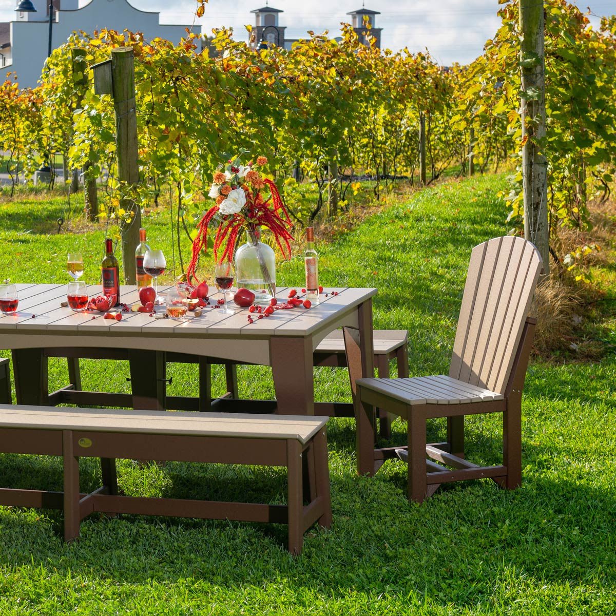 Classic Adirondack Side Chair antique-mahogany Bar Height (42")