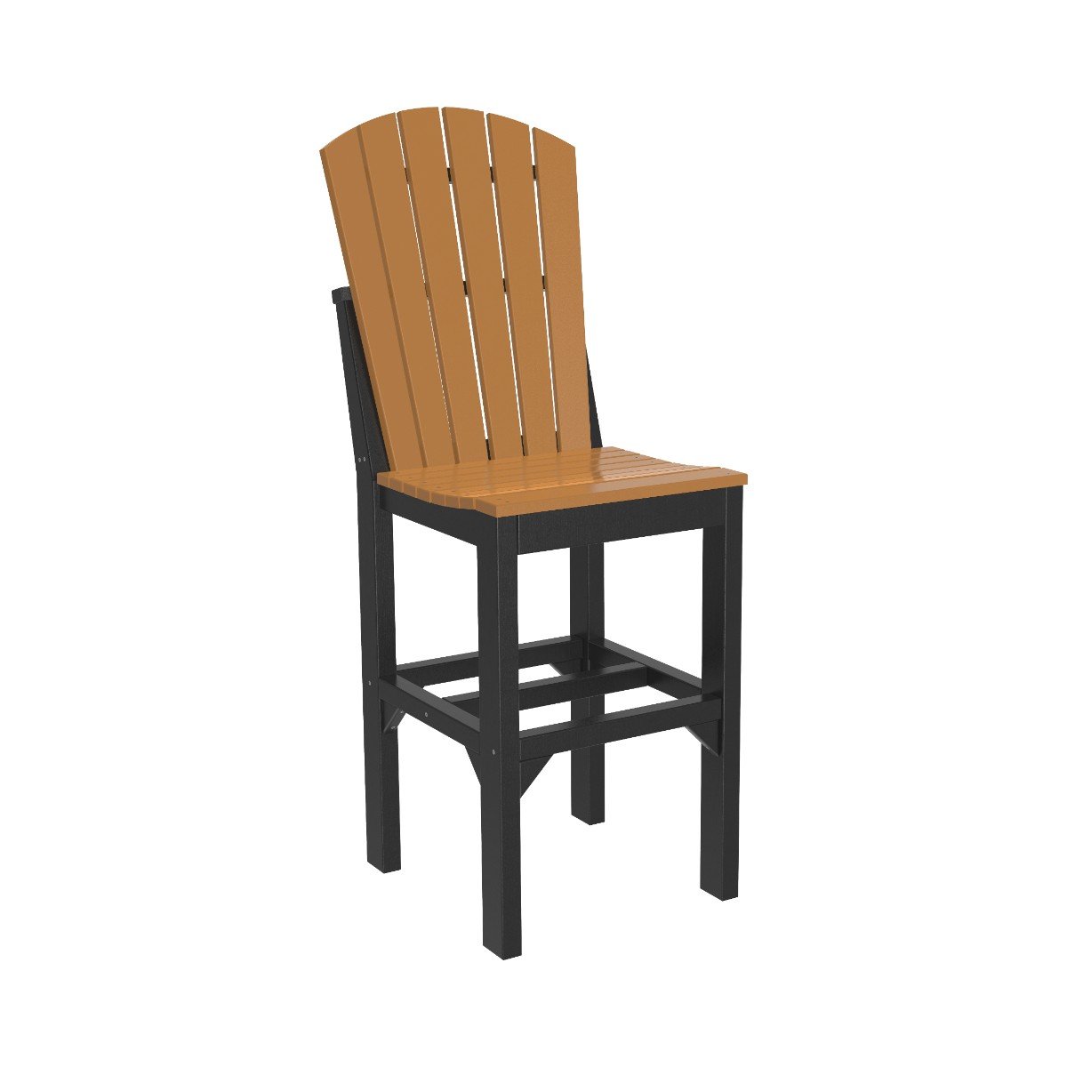 Classic Adirondack Side Chair cedar-black Bar Height (42")