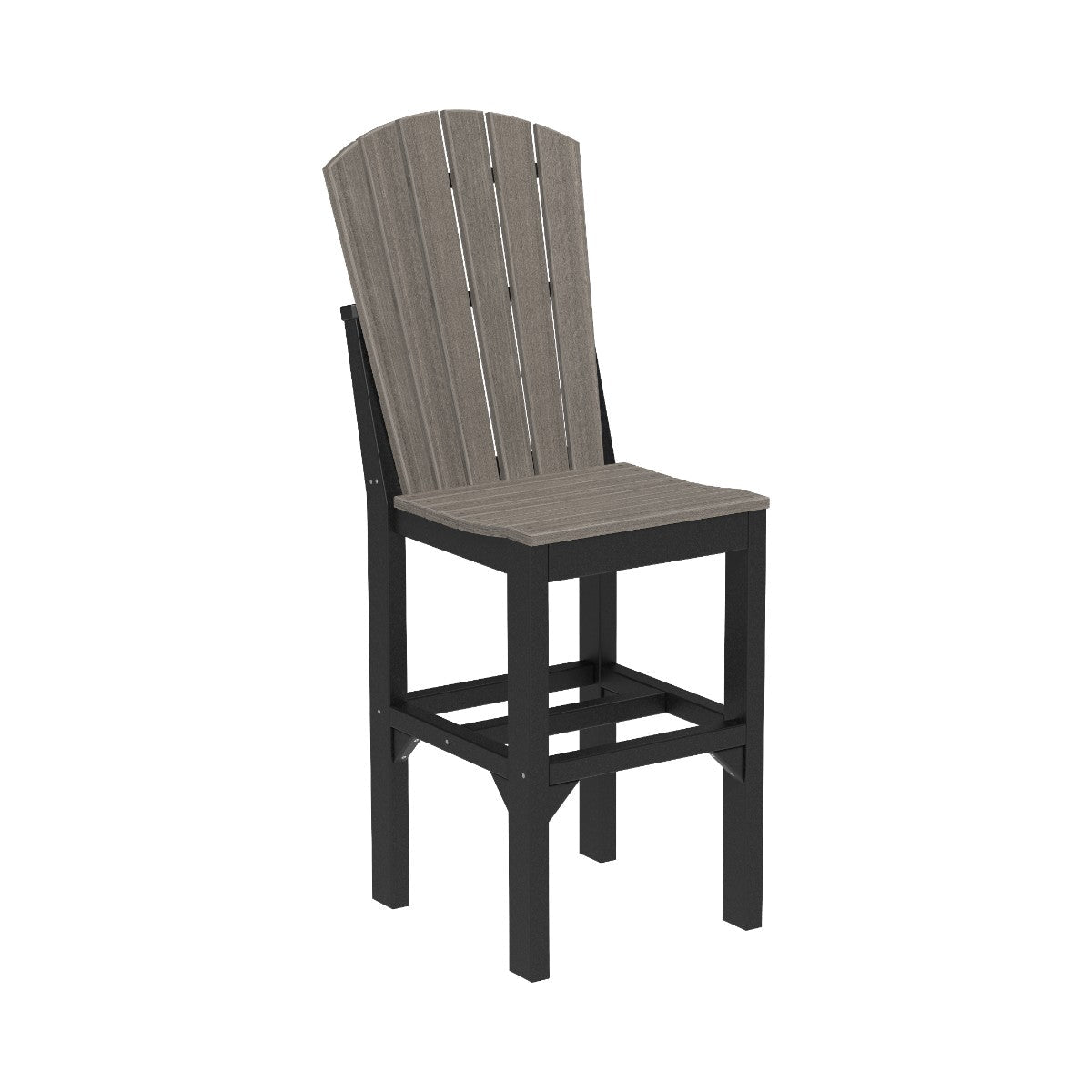 Classic Adirondack Side Chair coastal-gray-black Bar Height (42")