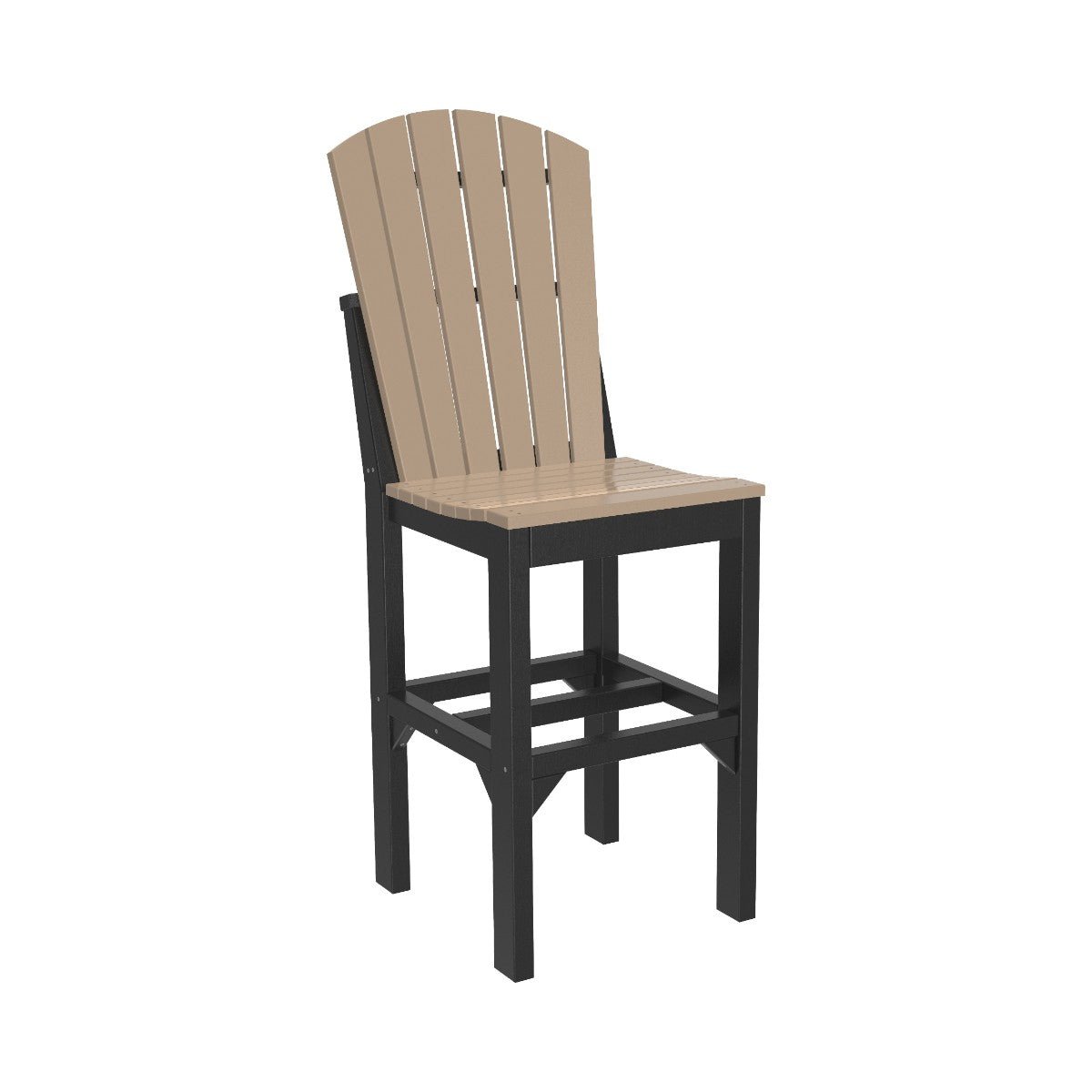 Classic Adirondack Side Chair weatherwood-black Bar Height (42")