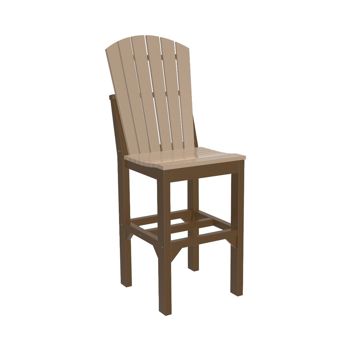 Classic Adirondack Side Chair weatherwood-chestnut-brown Bar Height (42")