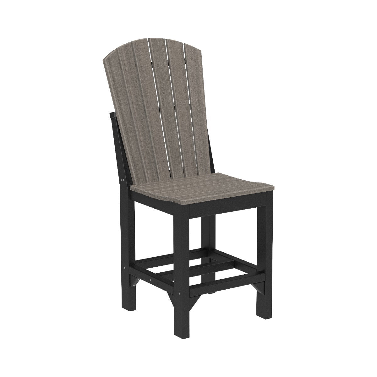 Classic Adirondack Side Chair coastal-gray-black Counter Height (36")