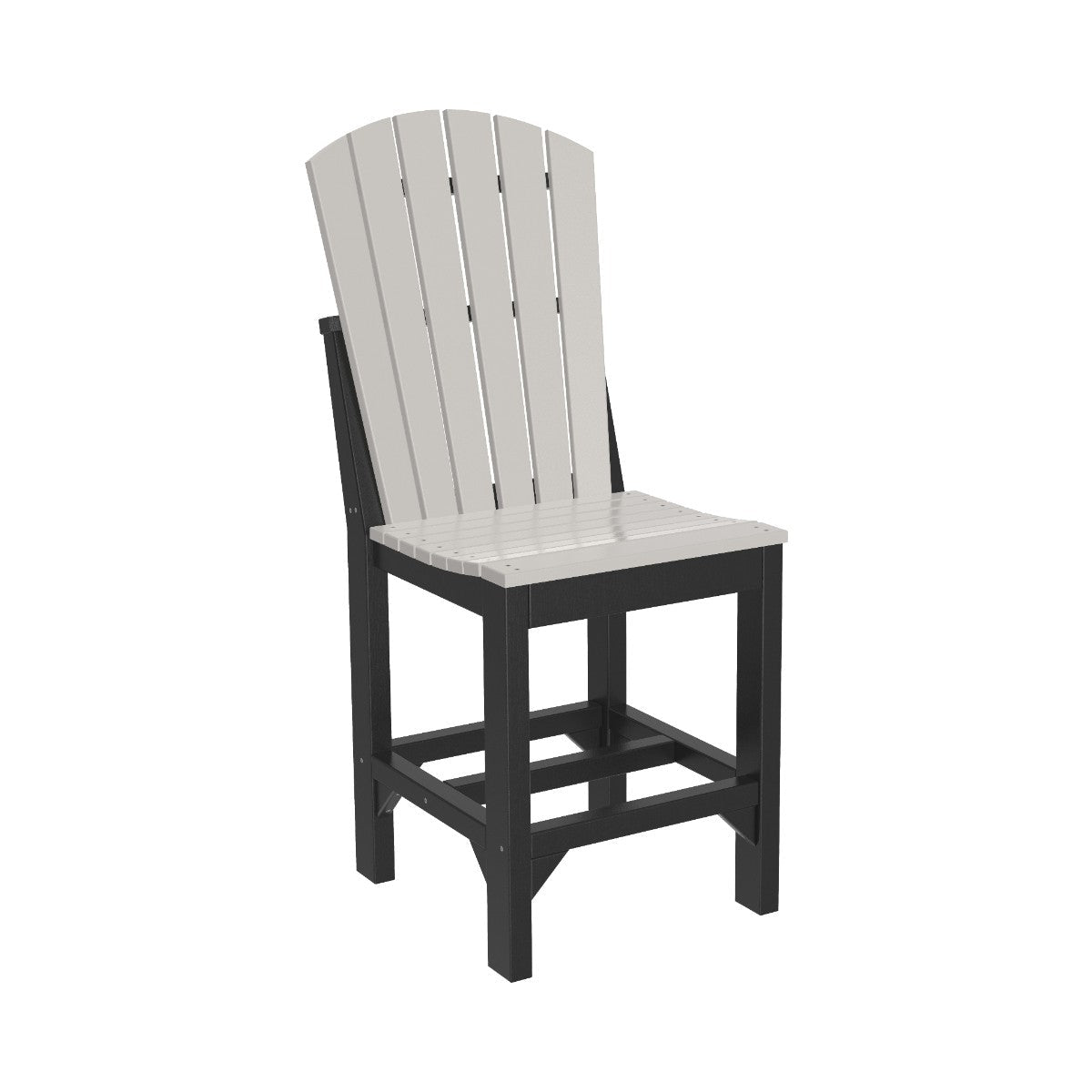 Classic Adirondack Side Chair dove-gray-black Counter Height (36")