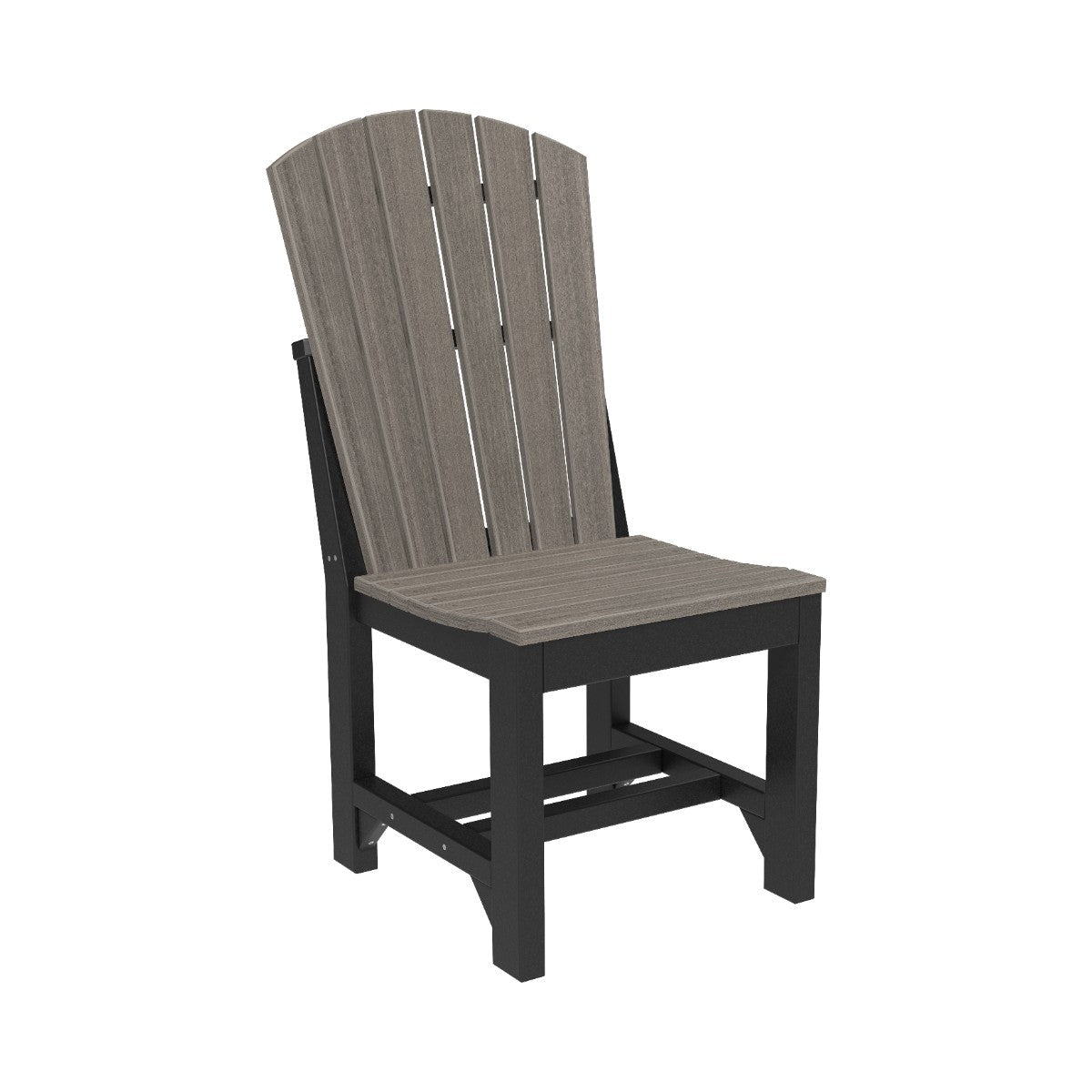 Classic Adirondack Side Chair coastal-gray-black Dining Height (30")