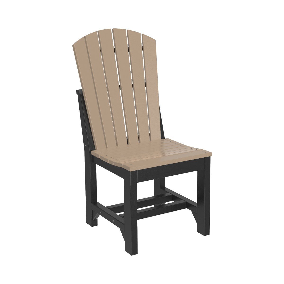 Classic Adirondack Side Chair weatherwood-black Dining Height (30")