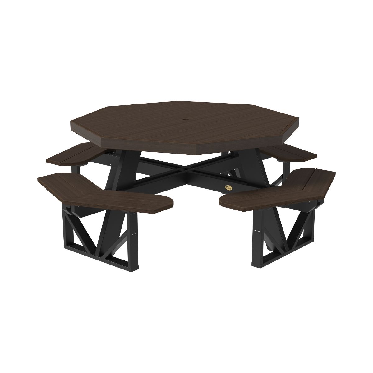 Classic Octagonal Picnic Table - 5' Long brazillian-black-walnut