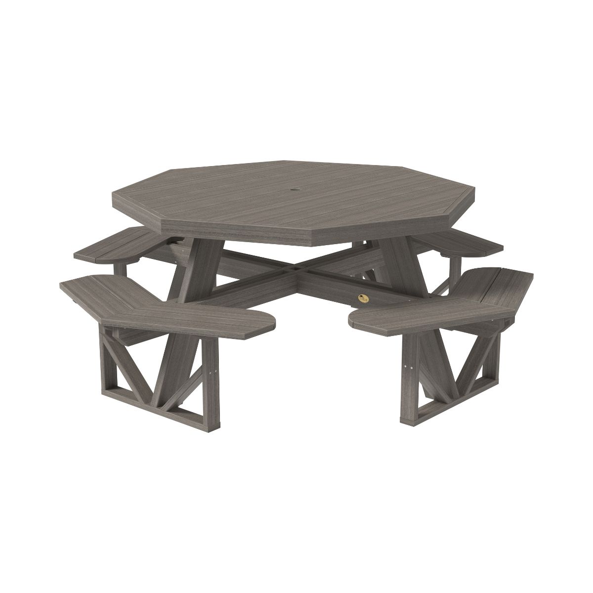 Classic Octagonal Picnic Table - 5' Long coastal-gray
