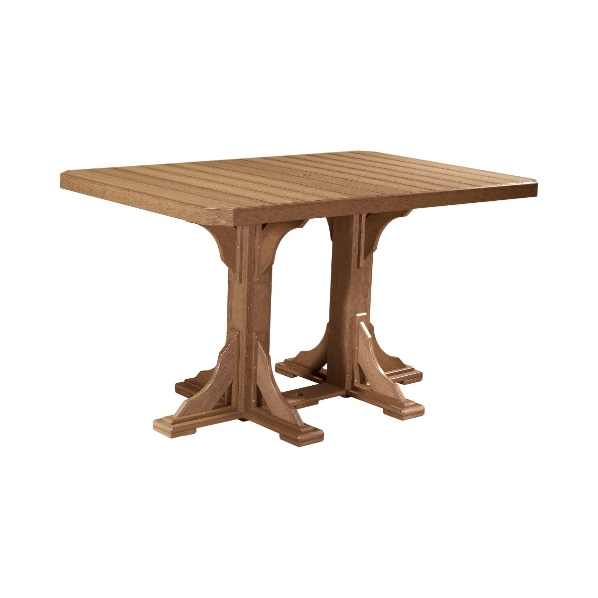 Classic Outdoor Dining Table - 6' Long antique-mahogany Bar Height (42")