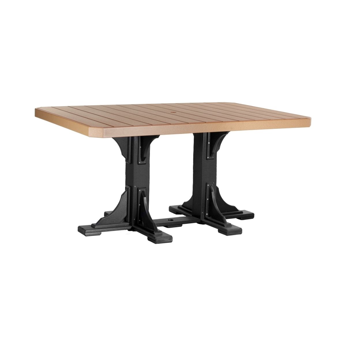 Classic Outdoor Dining Table - 6' Long cedar-black Bar Height (42")