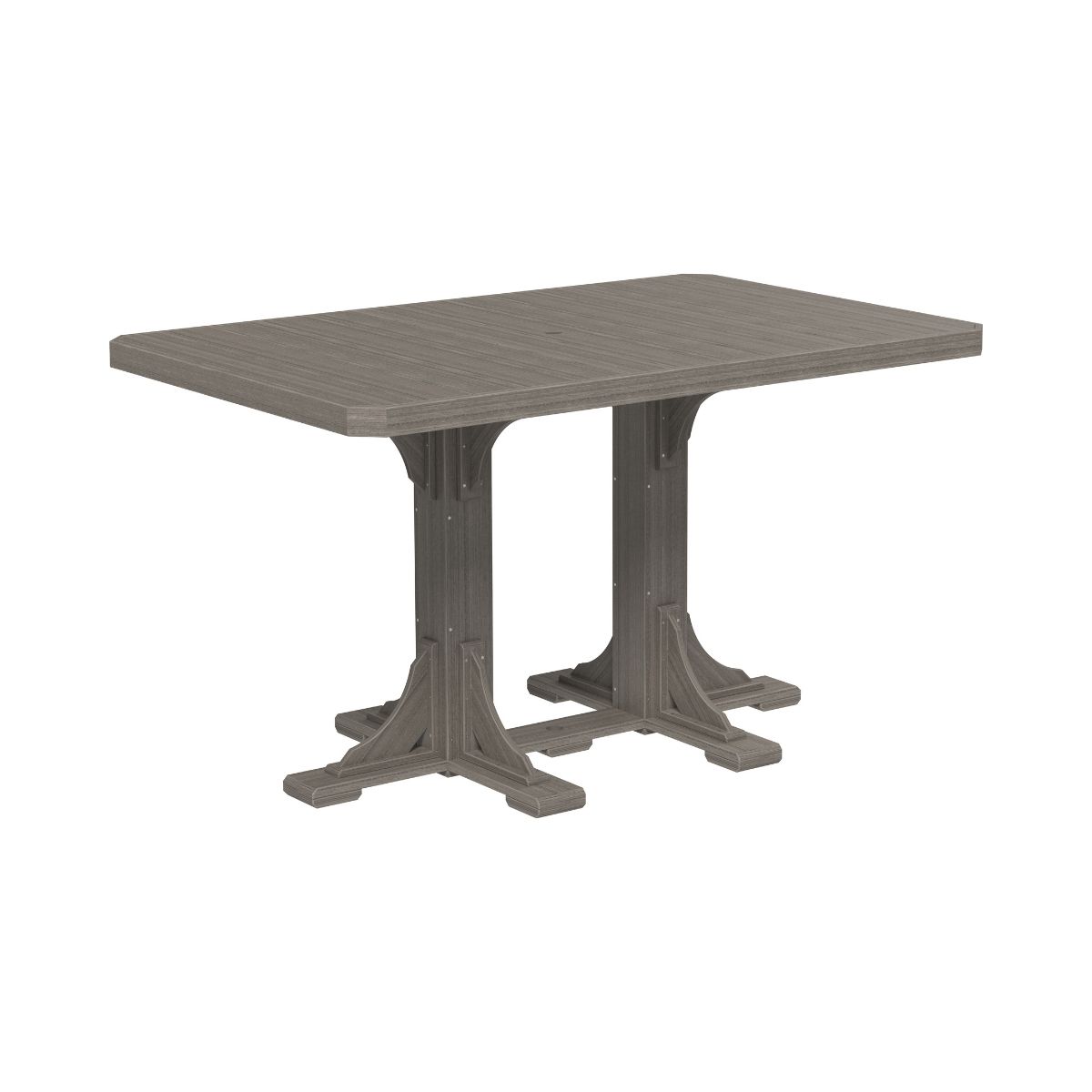 Classic Outdoor Dining Table - 6' Long coastal-gray Bar Height (42")