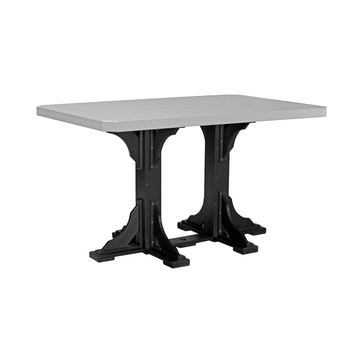 Classic Outdoor Dining Table - 6' Long dove-gray-black Bar Height (42")