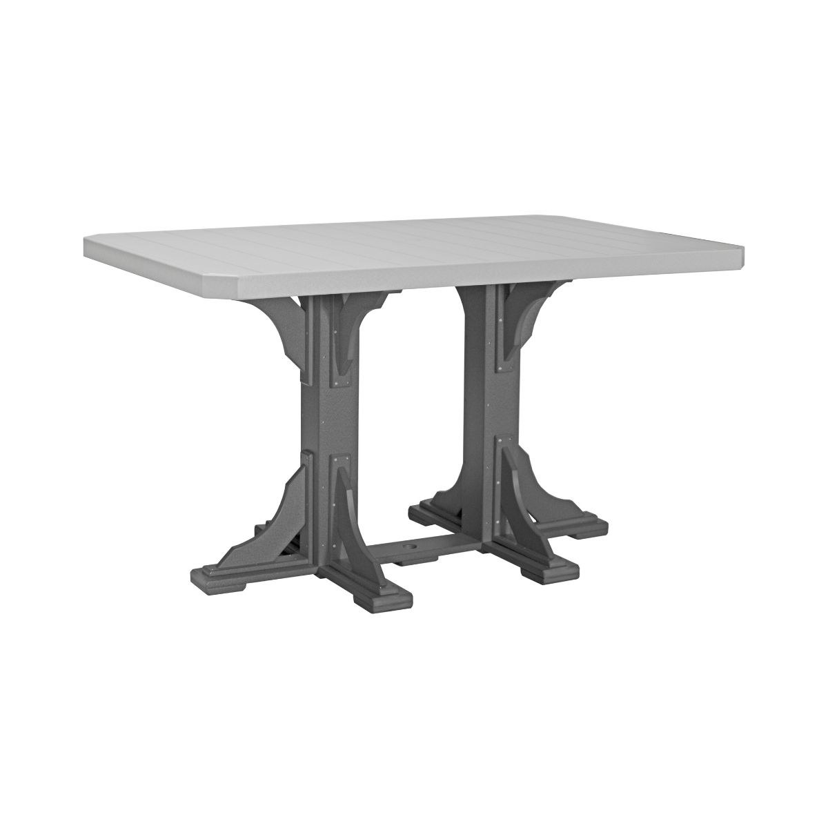 Classic Outdoor Dining Table - 6' Long dove-gray-slate Bar Height (42")