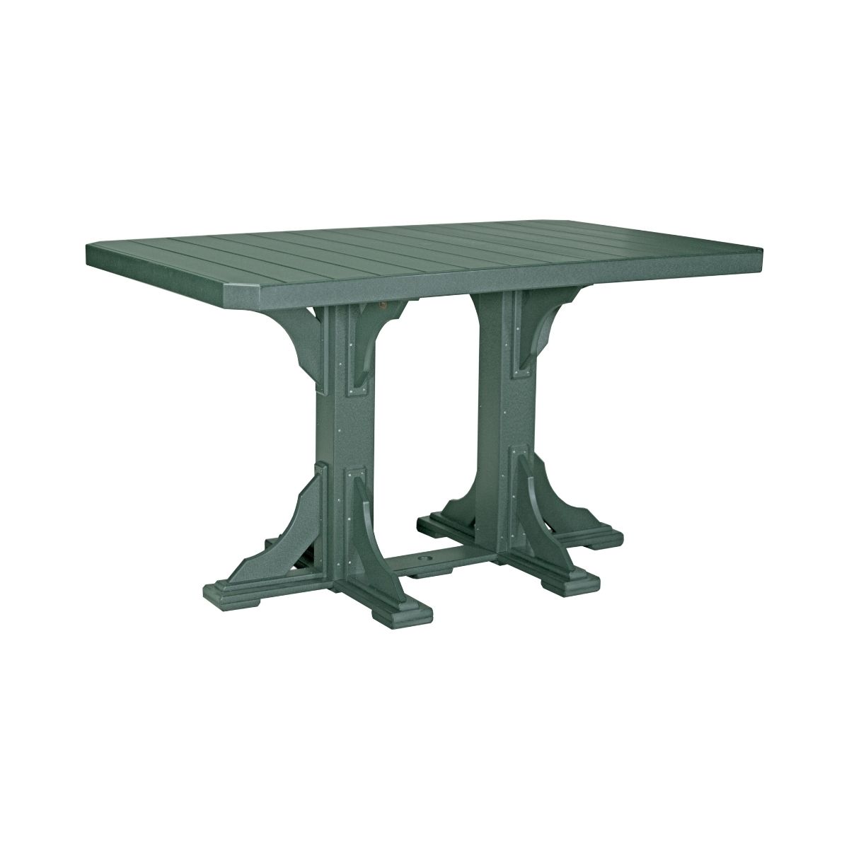 Classic Outdoor Dining Table - 6' Long forest-green Bar Height (42")