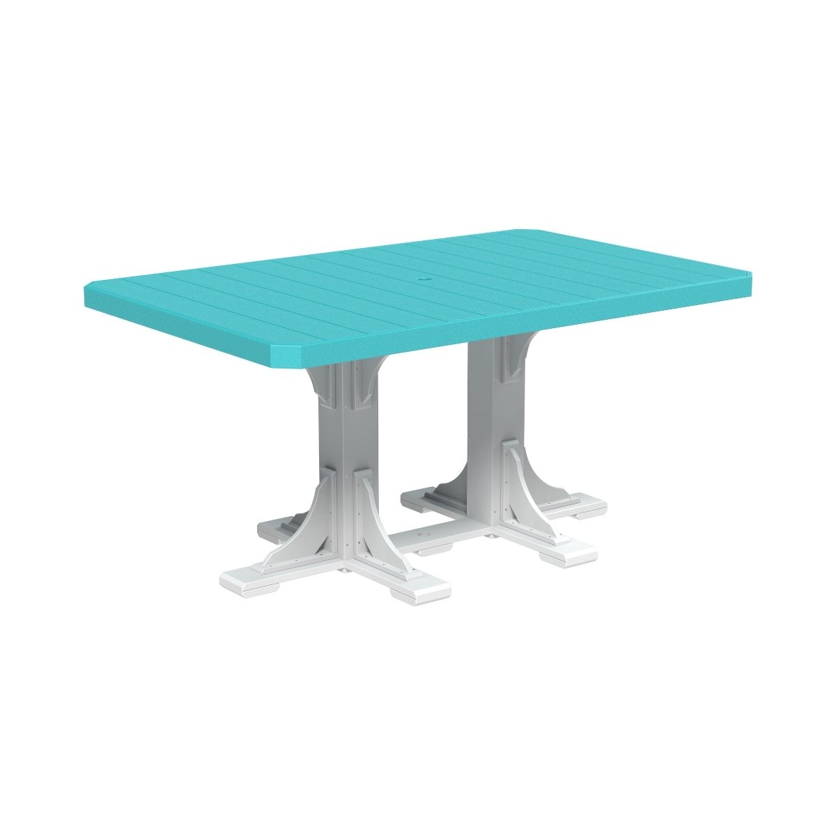 Classic Outdoor Dining Table - 6' Long aruba-blue-white Counter Height (36")