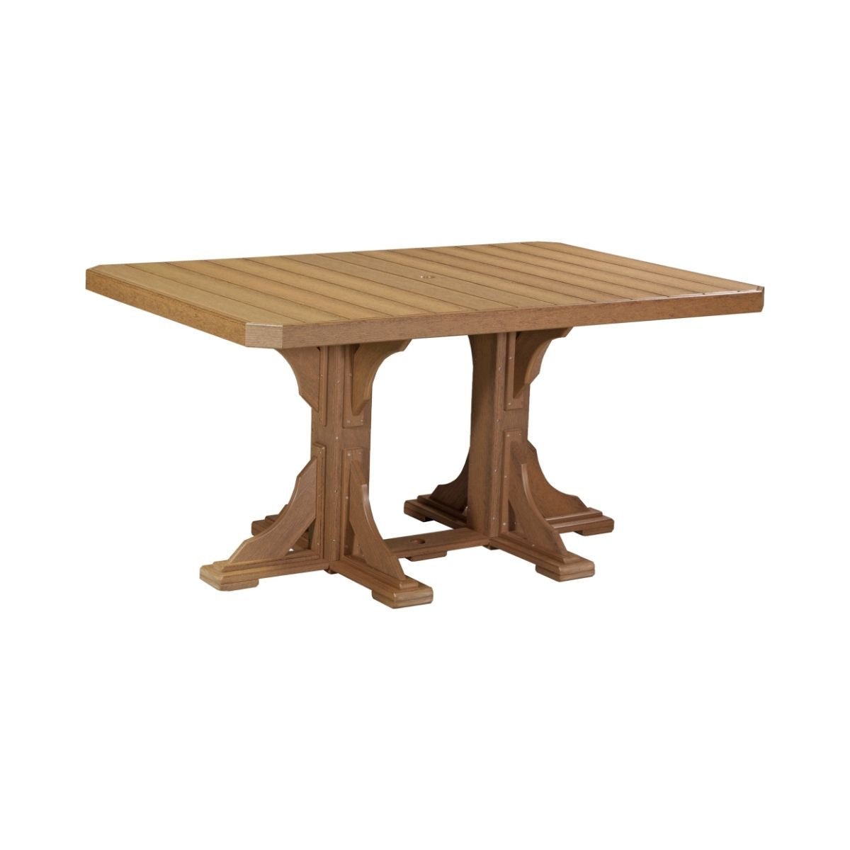 Classic Outdoor Dining Table - 6' Long antique-mahogany Counter Height (36")