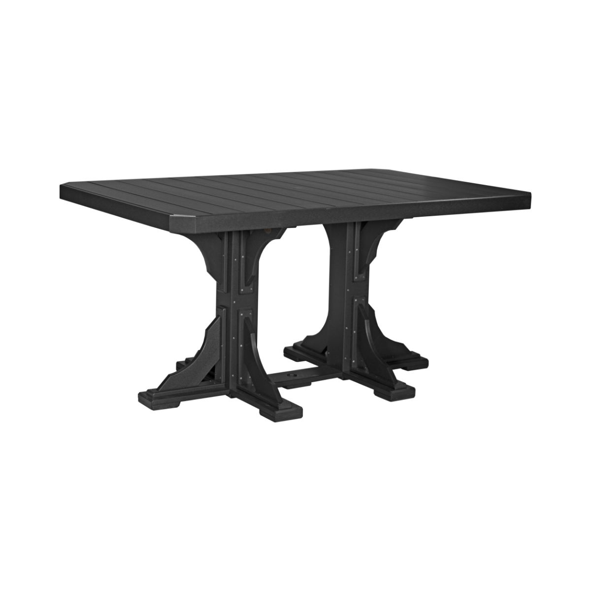 Classic Outdoor Dining Table - 6' Long black Counter Height (36")