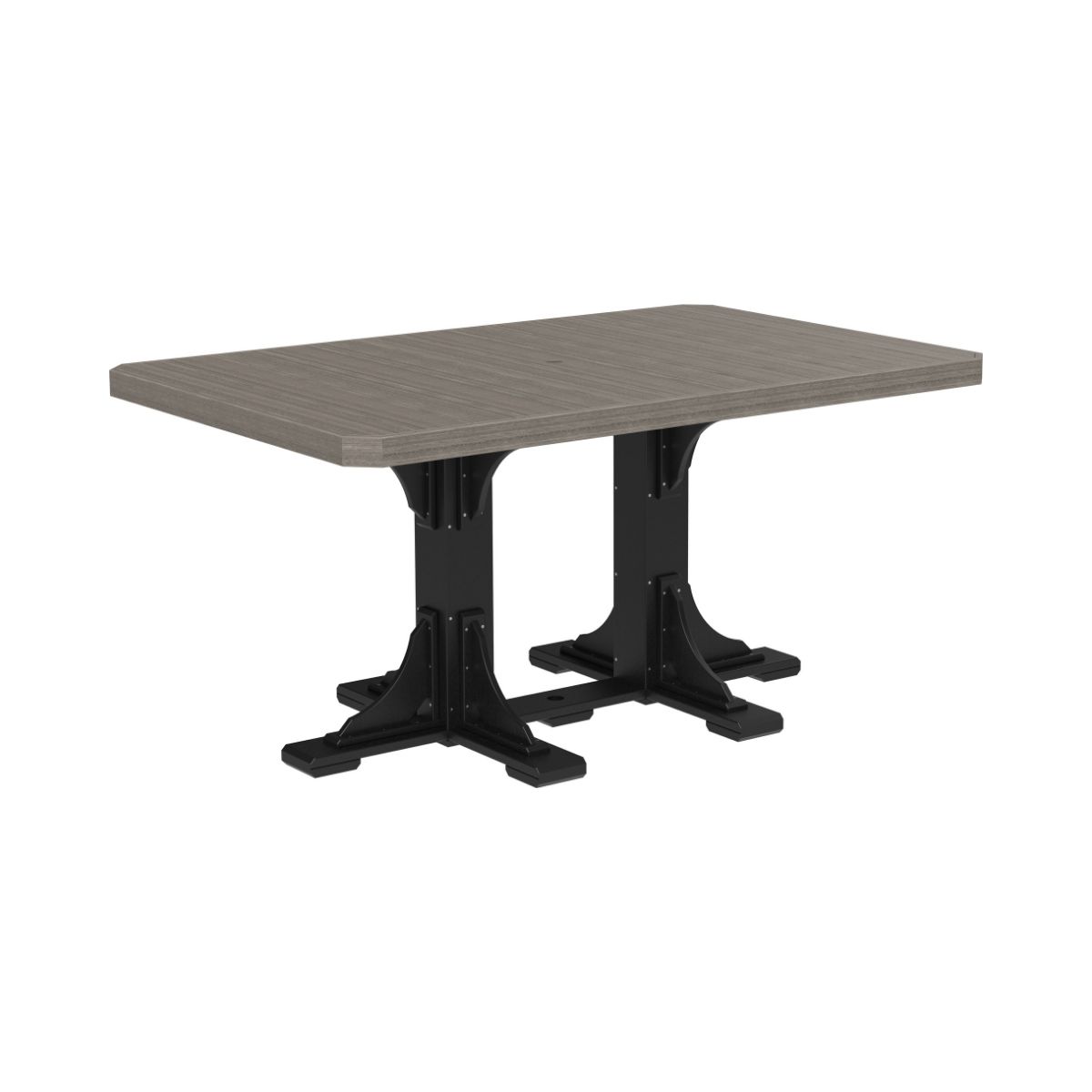 Classic Outdoor Dining Table - 6' Long coastal-gray-black Counter Height (36")