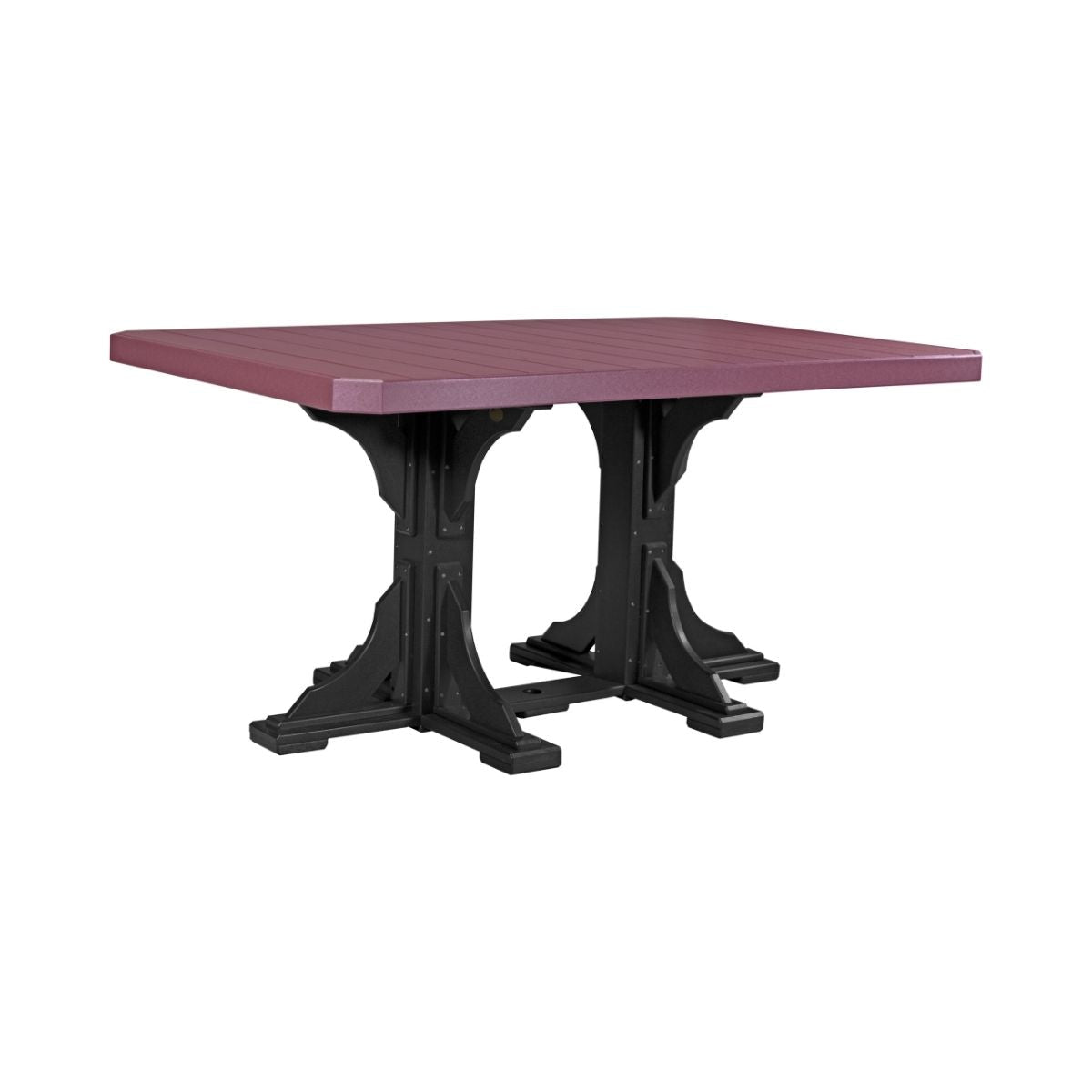 Classic Outdoor Dining Table - 6' Long cherrywood-black Counter Height (36")