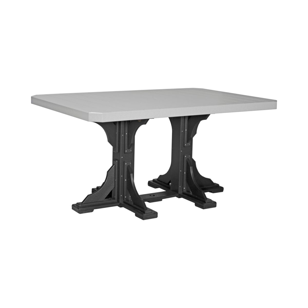 Classic Outdoor Dining Table - 6' Long dove-gray-black Counter Height (36")
