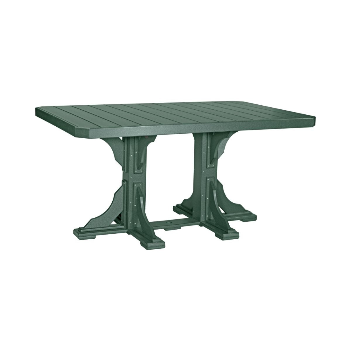 Classic Outdoor Dining Table - 6' Long forest-green Counter Height (36")