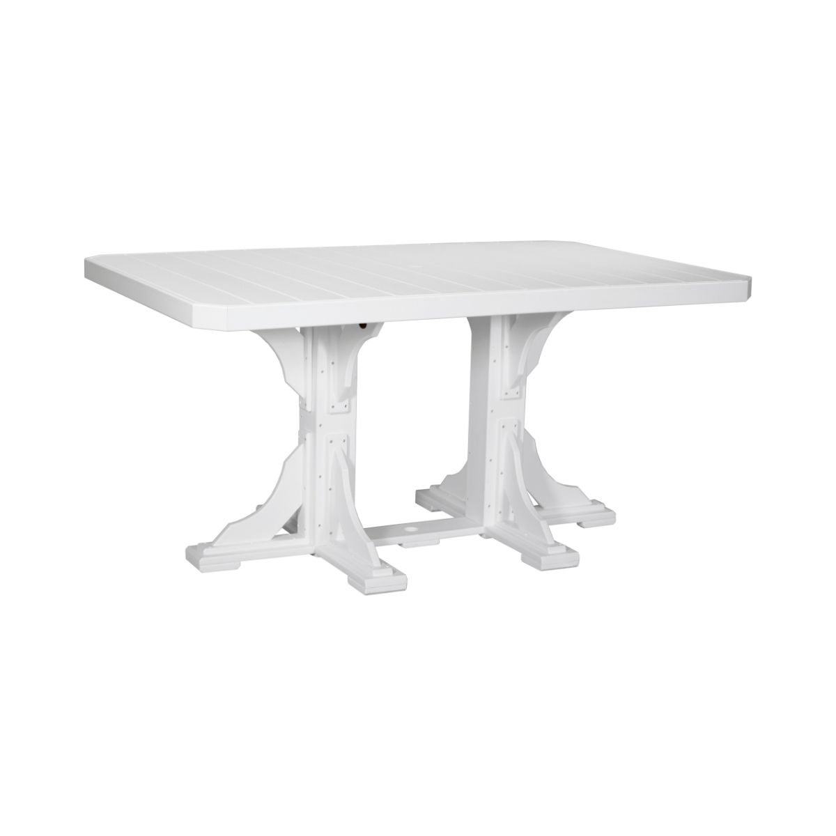 Classic Outdoor Dining Table - 6' Long white Counter Height (36")