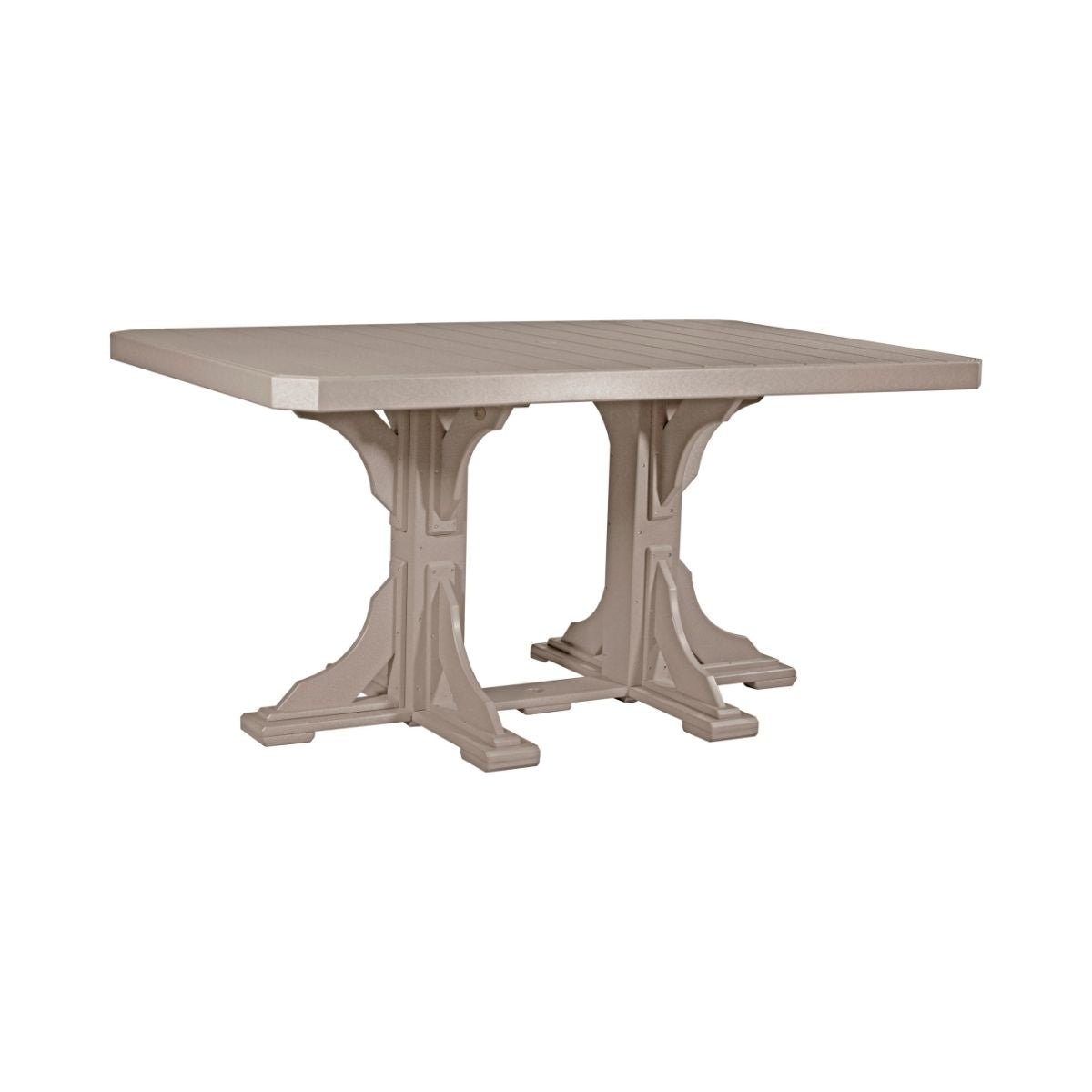 Classic Outdoor Dining Table - 6' Long weatherwood Counter Height (36")