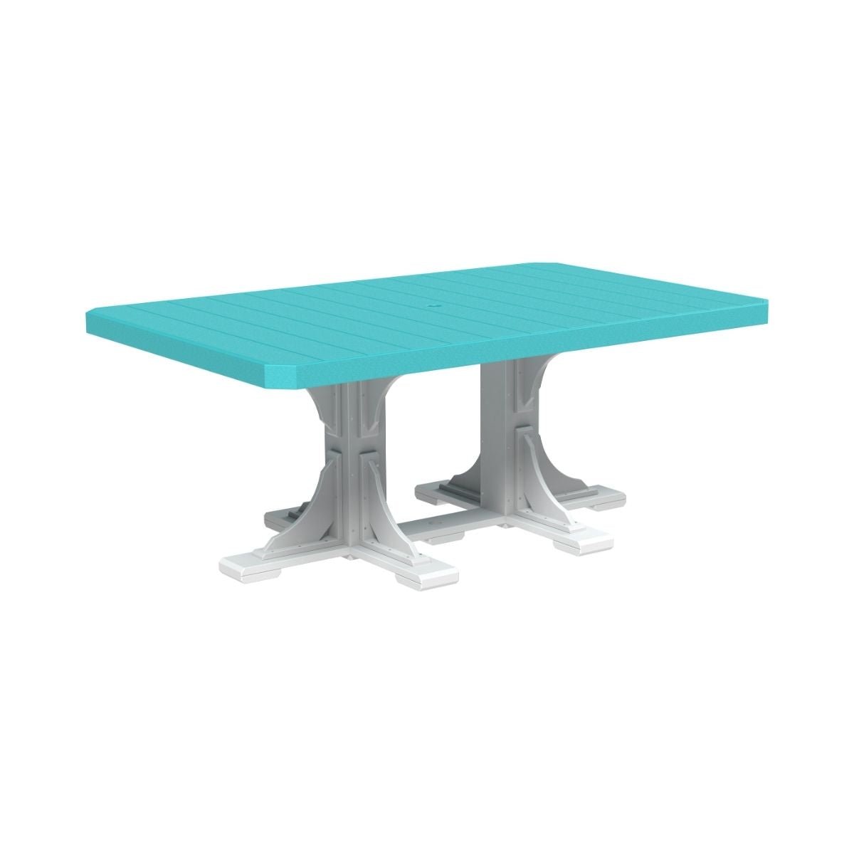 Classic Outdoor Dining Table - 6' Long aruba-blue-white Dining Height (30")
