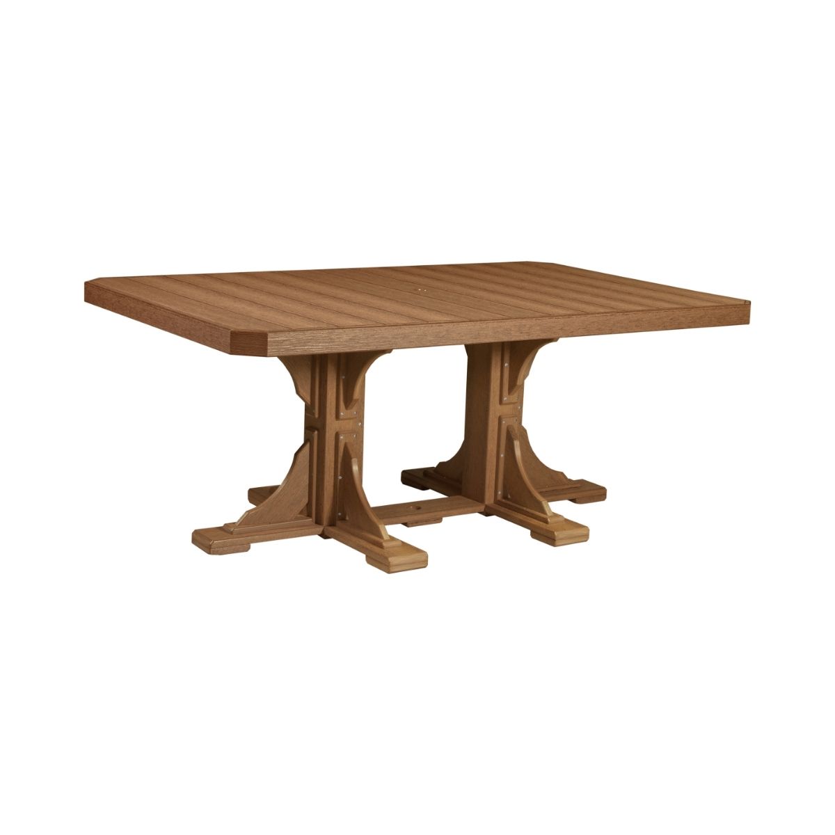 Classic Outdoor Dining Table - 6' Long antique-mahogany Dining Height (30")