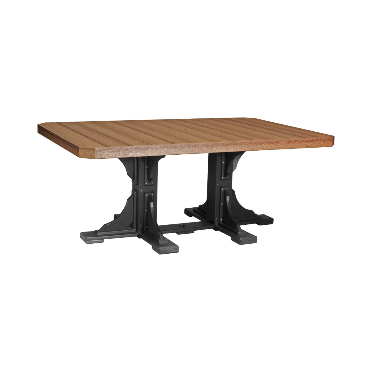 Classic Outdoor Dining Table - 6' Long antique-mahogany-black Dining Height (30")
