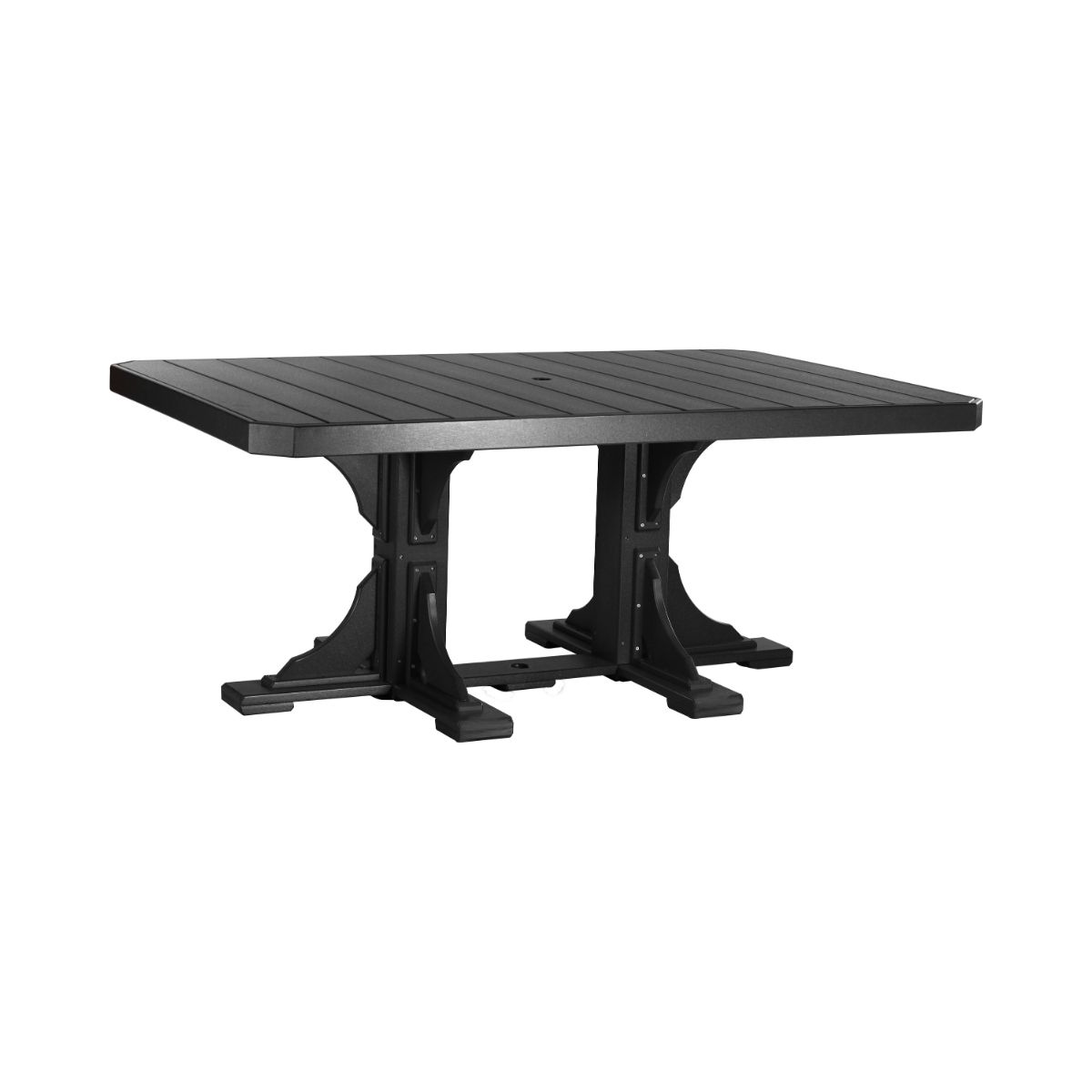 Classic Outdoor Dining Table - 6' Long black Dining Height (30")