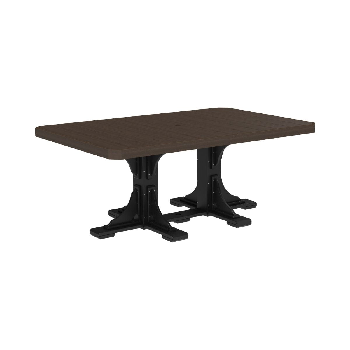 Classic Outdoor Dining Table - 6' Long brazillian-black-walnut Dining Height (30")